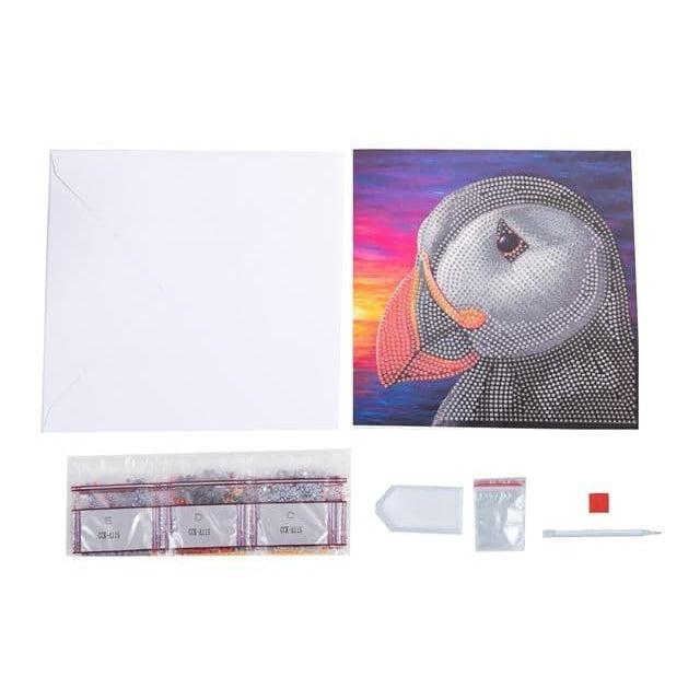 Puffin Sunset Crystal Art Card Kit Craft Buddy - for just $7.99! 