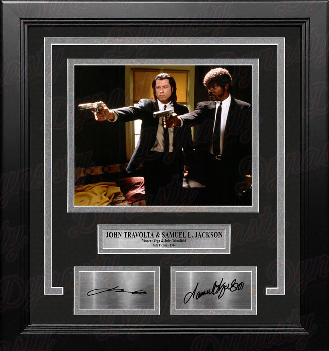 John Travolta & Samuel L. Jackson Pulp Fiction 8" x 10" Framed Photo with Engraved Autographs - for just $79.99! 
