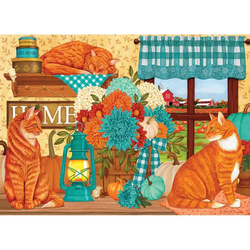 Pumpkin Patch Cats 500 Piece Jigsaw Puzzle Cobble Hill - for just $17.99! 