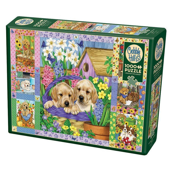 Puppies & Posies 1000 Piece Jigsaw Puzzle Cobble Hill - for just $19.99! 