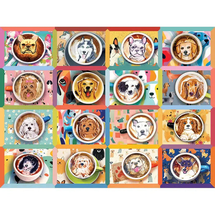 Puppy Lattes 275 Large Piece Jigsaw Puzzle Cobble Hill - for just $17.99! 