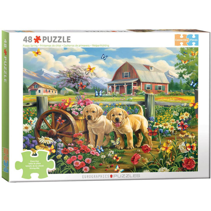 Puppy Spring 48 Connecting Pieces Jigsaw Puzzle Eurographics - for just $19.99! 