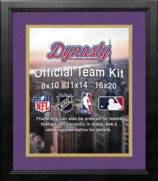 NHL Hockey Photo Picture Frame Kit - Los Angeles Kings (Purple Matting, Yellow Trim) - for just $29.99! 