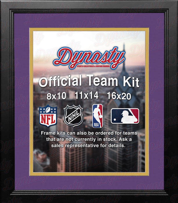 NHL Hockey Photo Picture Frame Kit - Los Angeles Kings (Purple Matting, Yellow Trim) - for just $29.99! 