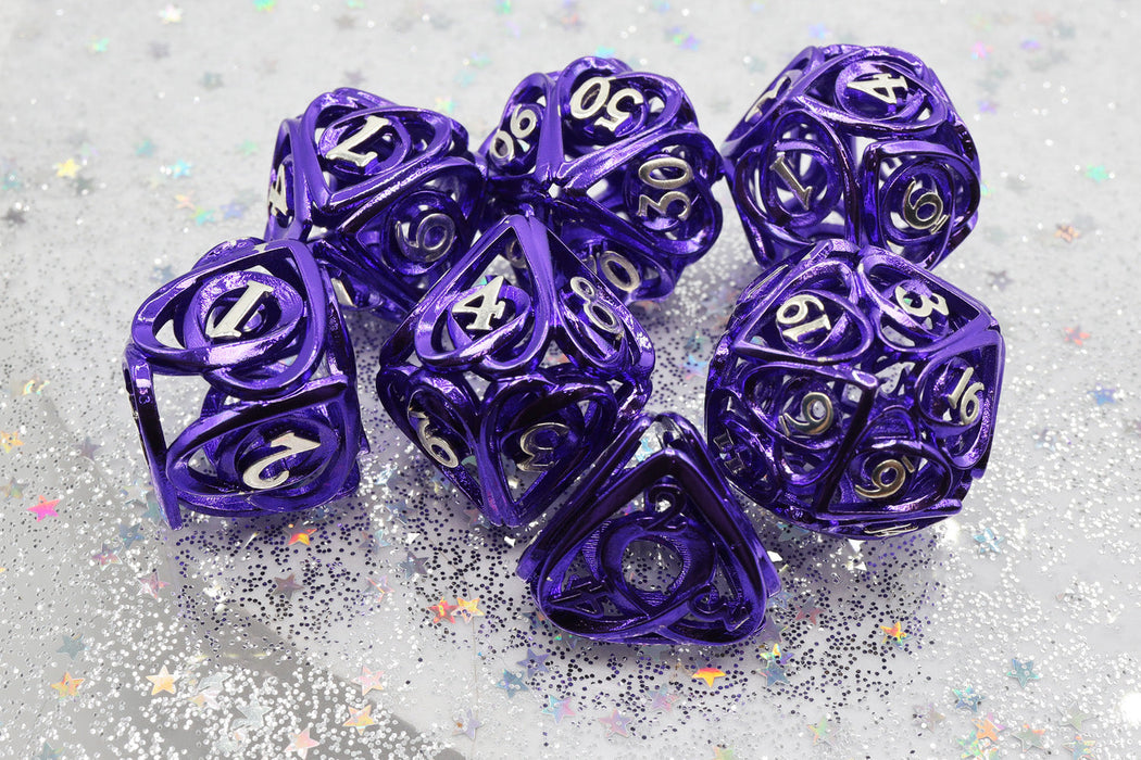 Hollow Hearts: Purple - Metal RPG Dice Set - for just $64.99! 