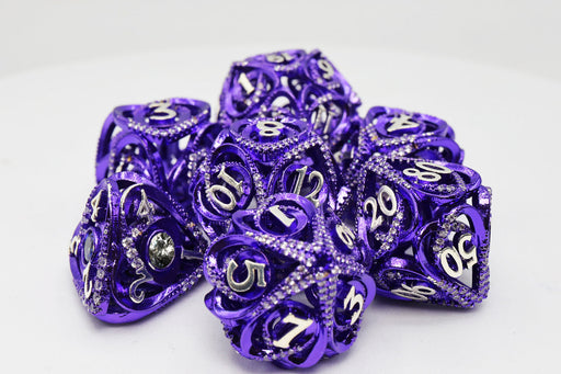 Hollow Hearts: Jeweled Purple - Metal RPG Dice Set - for just $99.99! 