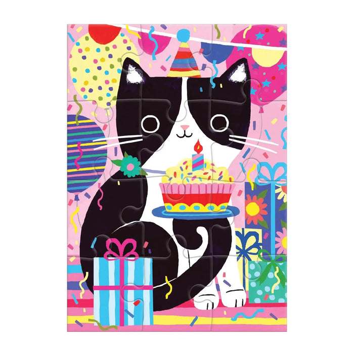 Purr-fect Cat Birthday Greeting Card 12 Piece Jigsaw Puzzle Mudpuppy - for just $7.99! 