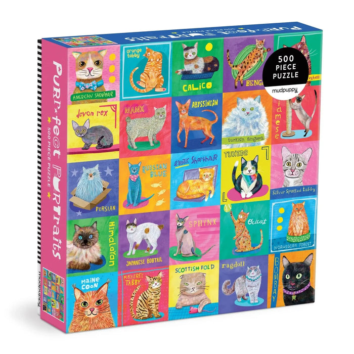 Purr-fect Portraits 500 Piece Jigsaw Puzzle Mudpuppy - for just $17.99! 