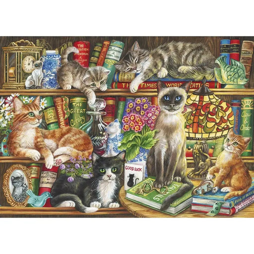 Puss In Books 1000 Piece Jigsaw Puzzle Gibsons - for just $24.99! 