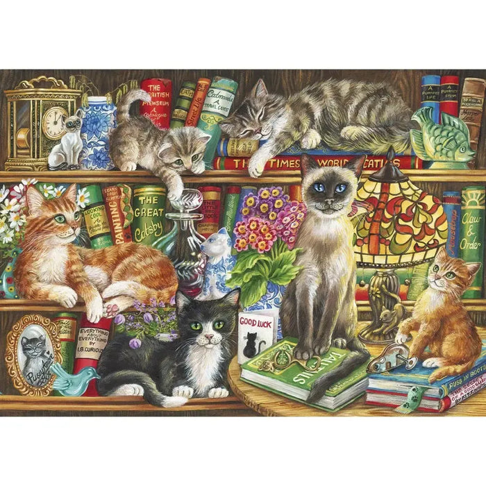 Puss In Books 1000 Piece Jigsaw Puzzle Gibsons - for just $24.99! 