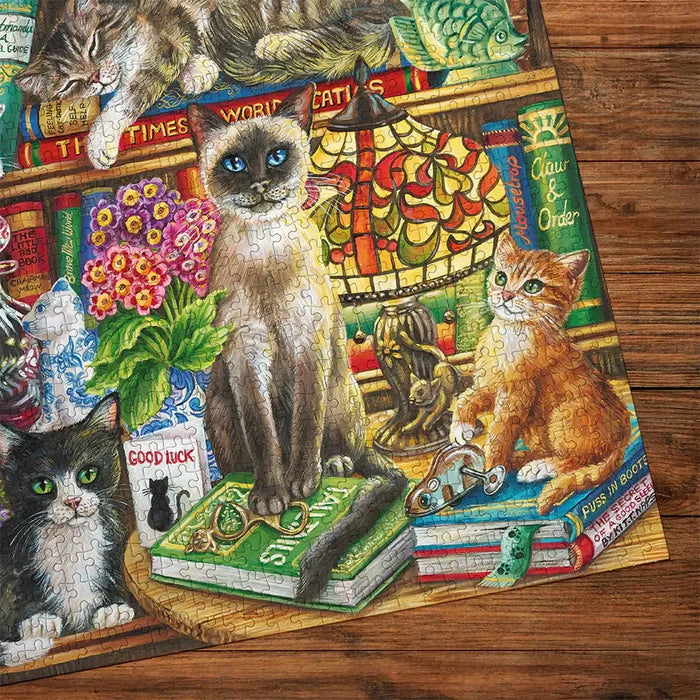 Puss In Books 1000 Piece Jigsaw Puzzle Gibsons - for just $24.99! 