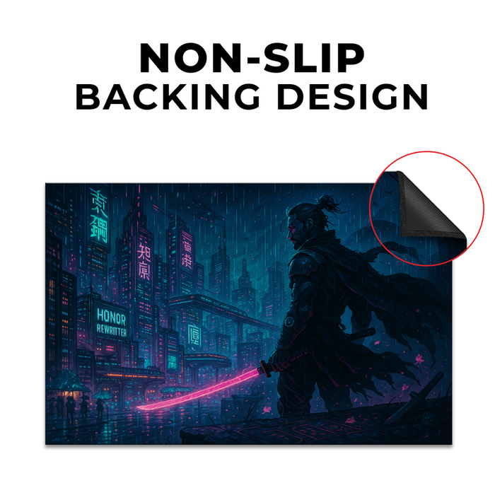 Samurai Cyber Punk Inspired Decor Rug- 62x40 inches - for just $44.99! 
