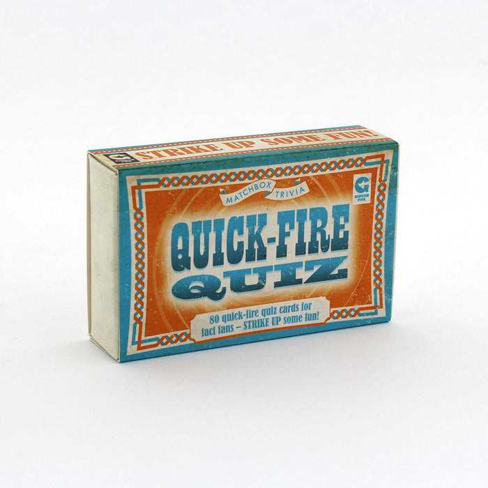 Quick Fire Quiz Matchbox Trivia Card Game Ginger Fox - for just $9.99! 