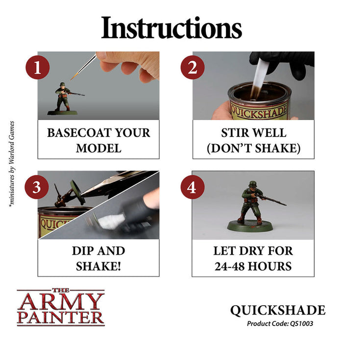 Army Painter Quickshade Dip: Dark Tone - for just $29.99! 