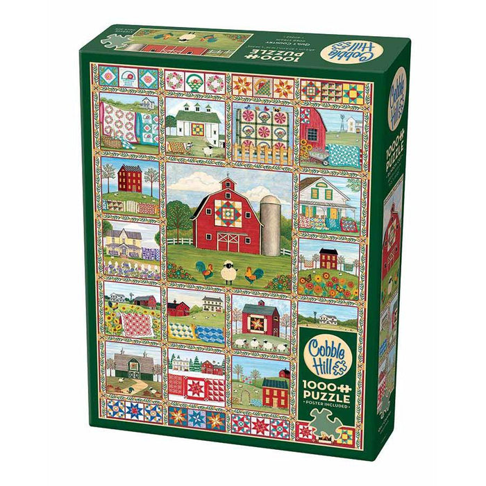 Quilt Country 1000 Piece Jigsaw Puzzle Cobble Hill - for just $19.99! 