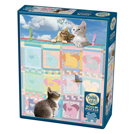 Quilted Kittens 500 Piece Jigsaw Puzzle Cobble Hill - for just $17.99! 
