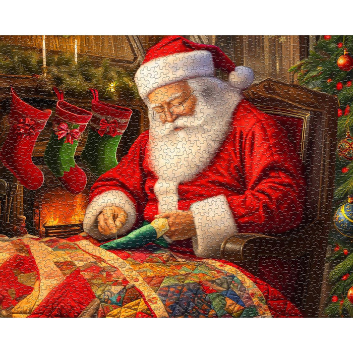 Quilting Santa 1000 Piece Jigsaw Puzzle Springbok - for just $19.99! 