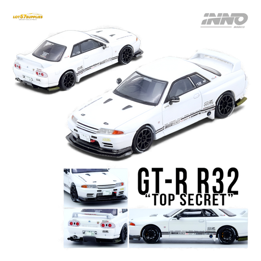 (Pre-Order) INNO64 Top Secret VR32 GT-R White 1:64 - for just $29.99! 