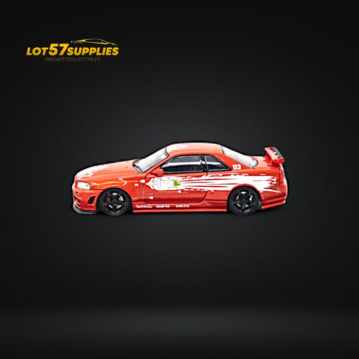 Fast Speed Skyline GT-R R34 Z-Tune FNF Red Livery 1:64 - for just $34.99! 