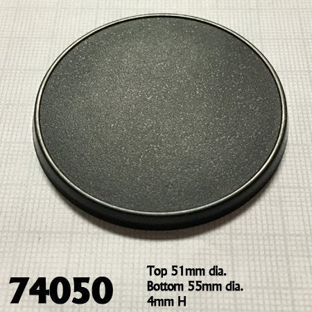 Reaper Miniatures: Round Plastic Gaming Base - 55mm (10) - for just $5.99! 