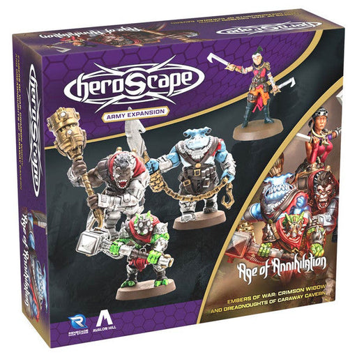Heroscape: Age of Annihilation - Crimson Widow and Dreadnoughts of Caraway Cavern Army Expansion - for just $50! 