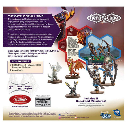Heroscape: Age of Annihilation -  Greatbow Archers and Scions of Icaria Army Expansion - for just $40! 