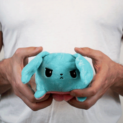 TeeTurtle Reversible Bunny: Pink/Aqua (Mini) - Premium Toys and Collectible - Just $16.99! Shop now at Retro Gaming of Denver