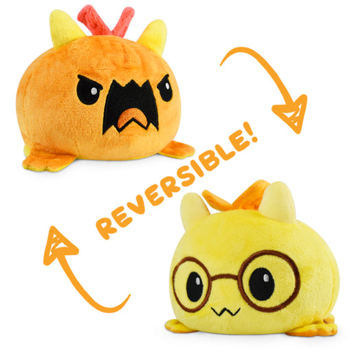 TeeTurtle Reversible Dragon: Yellow Glasses/Orange (Mini) - Premium Toys and Collectible - Just $16.99! Shop now at Retro Gaming of Denver