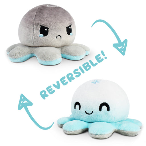 TeeTurtle Reversible Octopus: Snowflake/Sad Cloud (Mini) - Premium Toys and Collectible - Just $16.99! Shop now at Retro Gaming of Denver