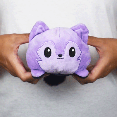 TeeTurtle Reversible Wolf: Purple/Galactic Black Glow (Mini) - Just $16.99! Shop now at Retro Gaming of Denver