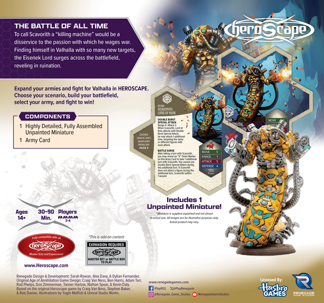 Heroscape: Scavorith, Lord of Ruin Army Expansion - for just $30! 