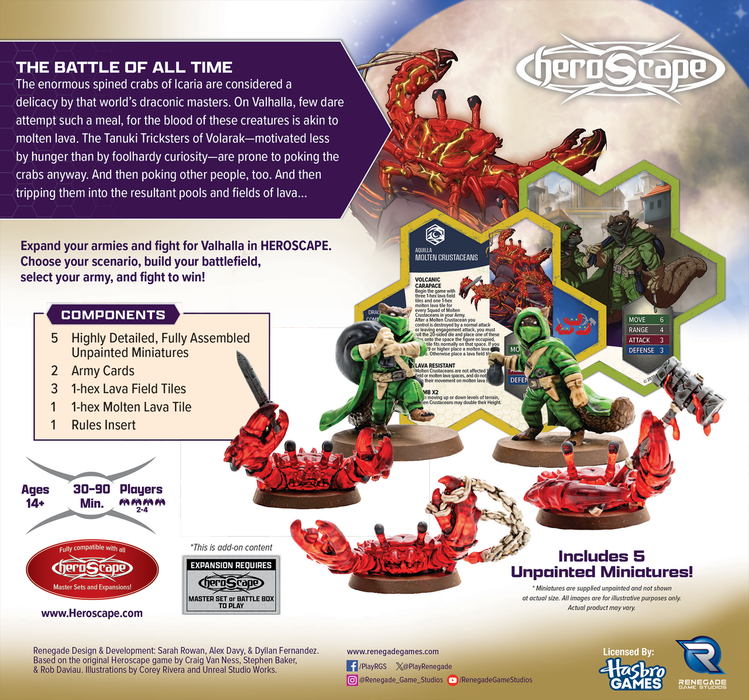 Heroscape: Molten Crustaceans & Tanuki Tricksters Common Army Expansion - for just $40! 