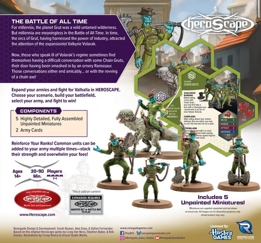 Heroscape: Age of Annihilation - Chain Gruts & Ramosaur Rider - Common Army Expansion - for just $49.99! 