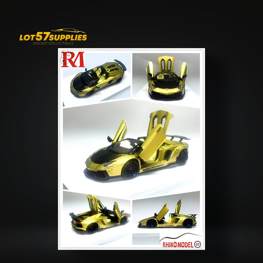 Rhino Model Lamborghini LP700-4 - Roadster LBWK in Gold 1:64 - for just $46.99! 