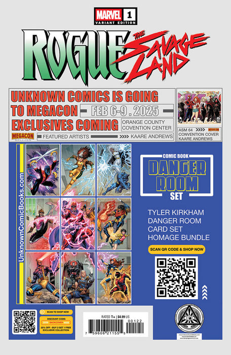 Rogue: The Savage Land #1 Unknown Comics Nathan Szerdy Exclusive Virgin Var (01/15/2025) - for just $30! 