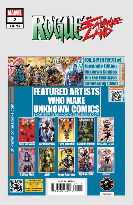 Rogue: The Savage Land #2 Unknown Comic Sabine Rich Exclusive Var (02/26/2025) - for just $15! 