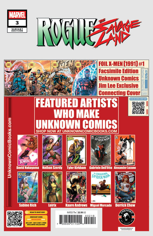 Rogue: The Savage Land #3 Unknown Comic Lucas Werneck Exclusive Virgin Var (03/26/2025) - for just $30! 