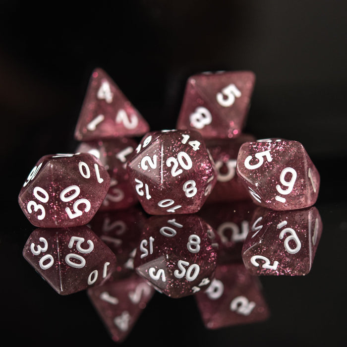 Glass of Rosé Acrylic Dice Set - Just $9.99! Shop now at Retro Gaming of Denver