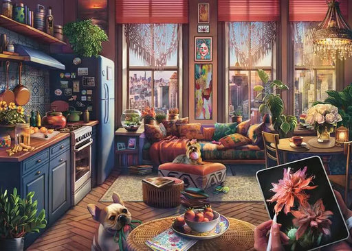 Ravensburger: Puzzle - Larger Puzzle Pieces - Cozy Boho Studio - for just $23! 