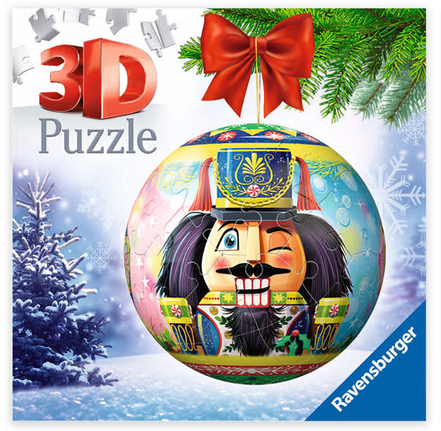 Ravensburger: Puzzle - 3D Puzzle - Puzzle-Ball - Holiday Nutcracker - Black - for just $9.99! 