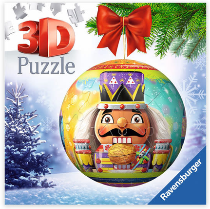 Ravensburger: Puzzle - 3D Puzzle - Puzzle-Ball - Holiday Nutcracker - Purple - for just $9.99! 