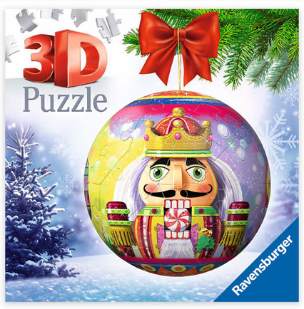 Ravensburger: Puzzle - 3D Puzzle - Puzzle-Ball - Holiday Nutcracker - Red - for just $9.99! 