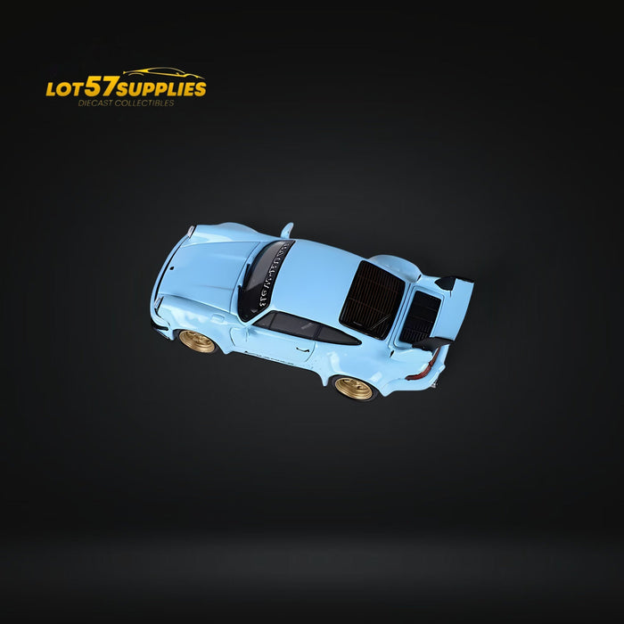 Fast Speed Porsche 964 RWB Widebody KASHIWA X Version Rear Wing in Tiffany Blue 1:64 - for just $34.99! 