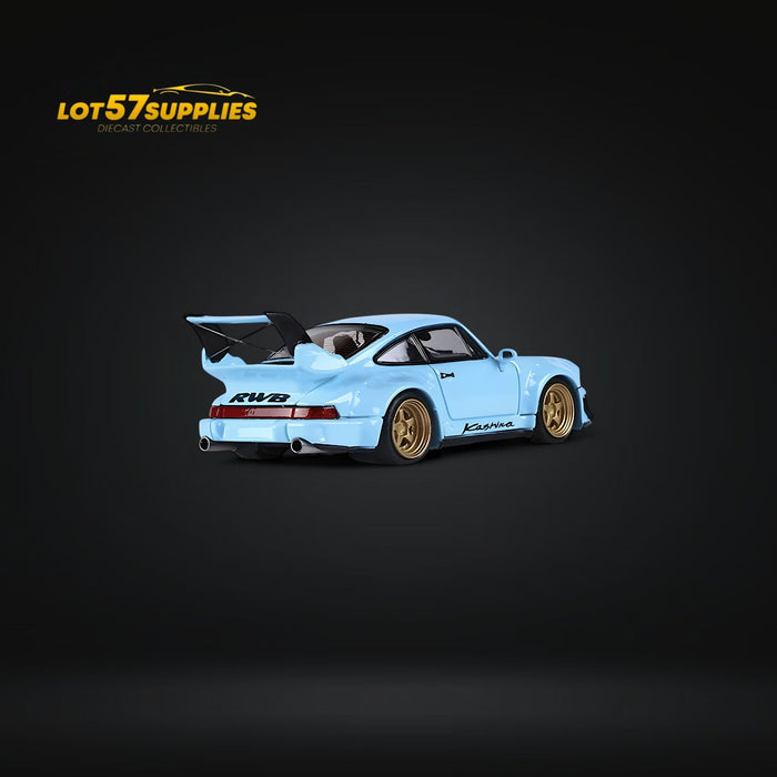 Fast Speed Porsche 964 RWB Widebody KASHIWA X Version Rear Wing in Tiffany Blue 1:64 - for just $34.99! 