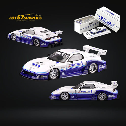 Inno64 Mazda RX-7 LBWK FD3S Blue-White HTKS 24' 1:64 - for just $32.99! 