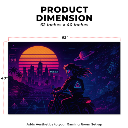 Vapor Wave Neon Inspired Decor Rug- 62x40 inches - for just $44.99! 