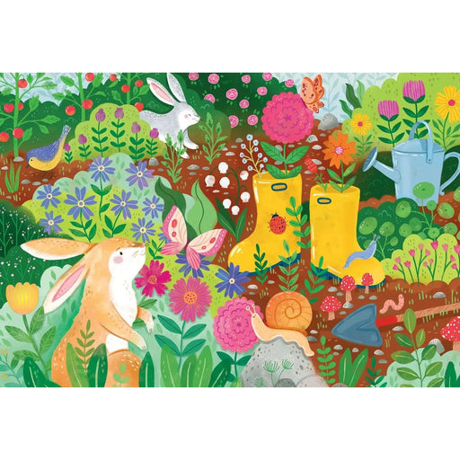 Rabbit Garden 100 Large Piece Jigsaw Puzzle Cobble Hill - for just $14.99! 