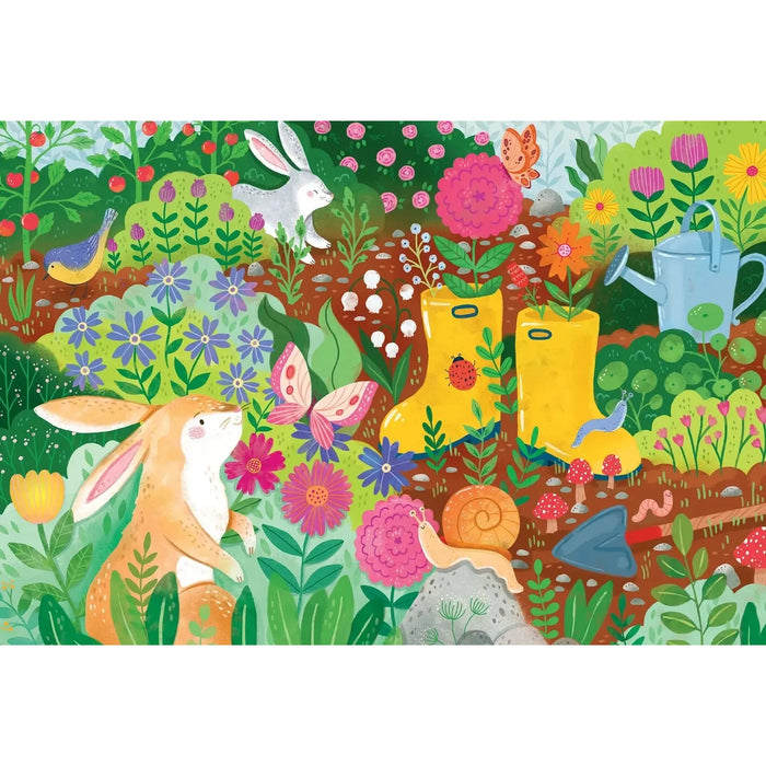 Rabbit Garden 100 Large Piece Jigsaw Puzzle Cobble Hill - for just $14.99! 