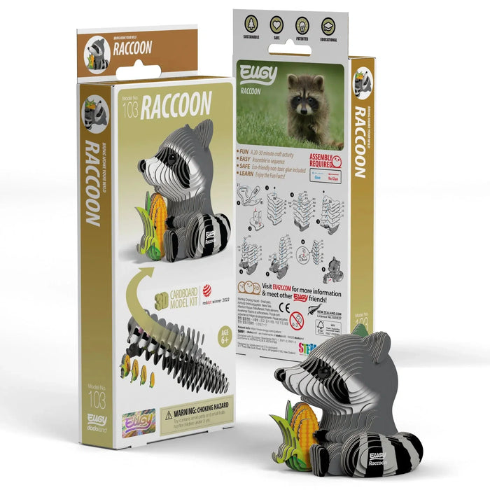 Raccoon 3D Cardboard Model Kit Eugy - for just $11.99! 