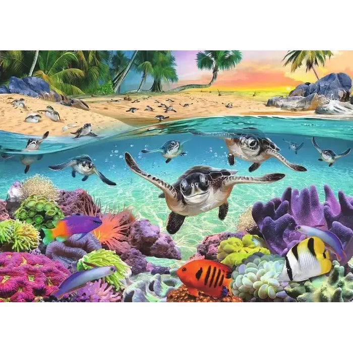 Race of the Baby Sea Turtles 500 Large Piece Jigsaw Puzzle Ravensburger - for just $24.99! 